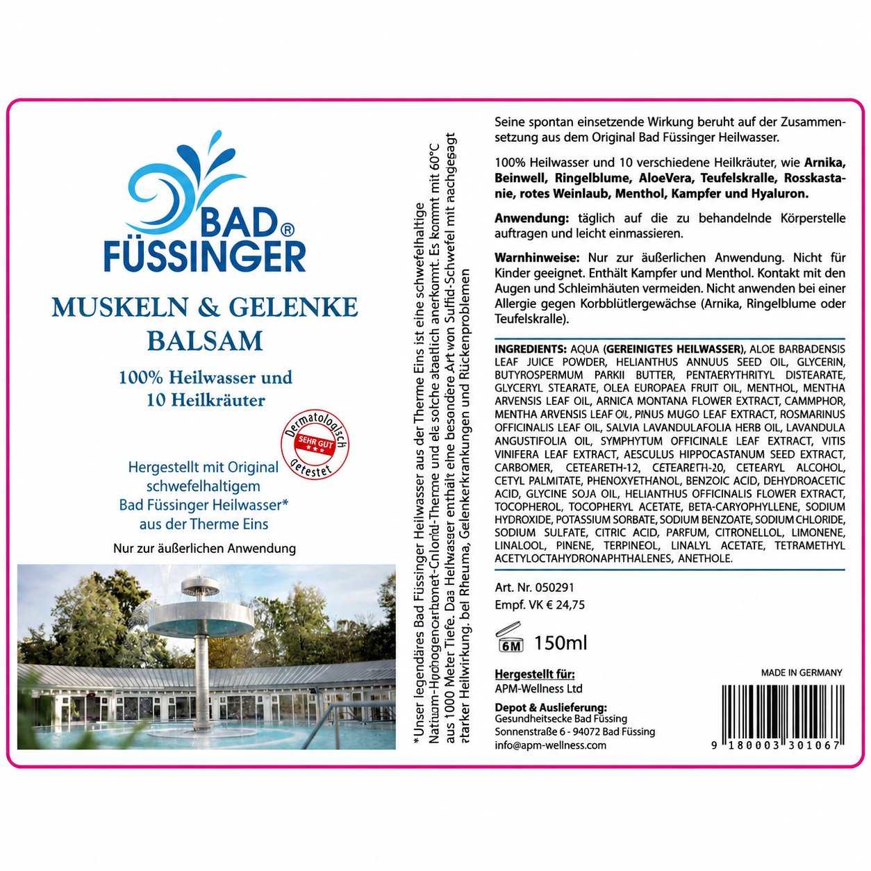 Bad Füssinger Muskel- und Gelenk-Balsam - NIMM ZWEI 20% Rabatt