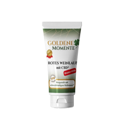 Rotes Weinlaub mit CBD