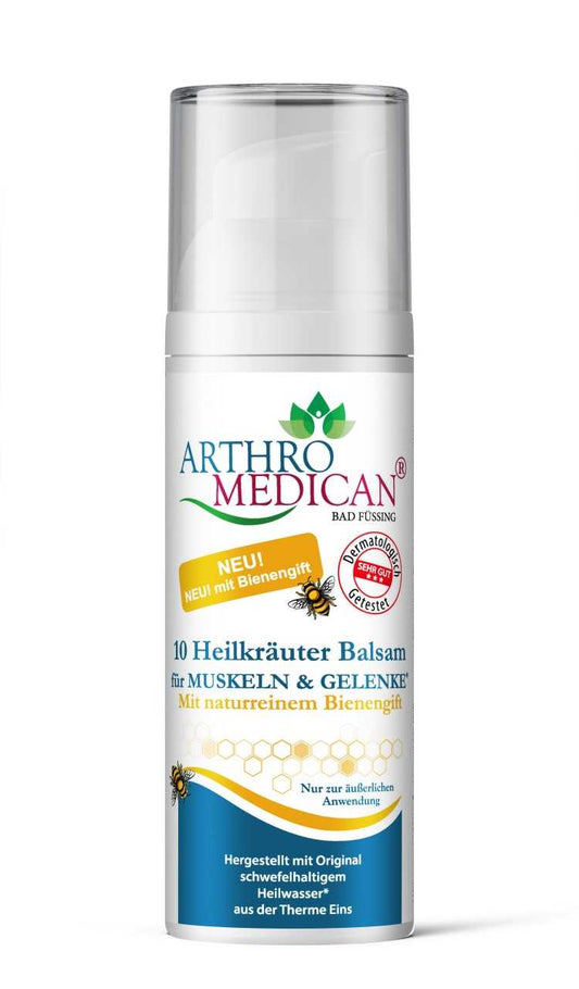 10 Heilkräuter Balsam für Muskeln und Gelenke - mit naturreinem Bienengift